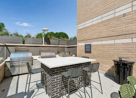 Outdoor Grill Station at 15 Bank Apartments in White Plains, NY 10606