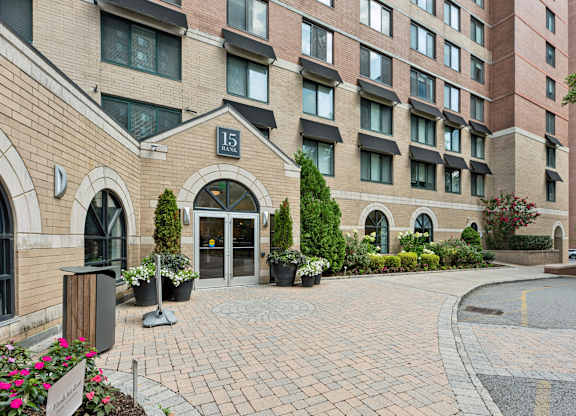 Entrance to 15 Bank Apartments in White Plains, NY 10606