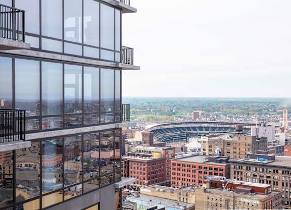 View of the stadium at 365 Nicollet, Minneapolis, MN