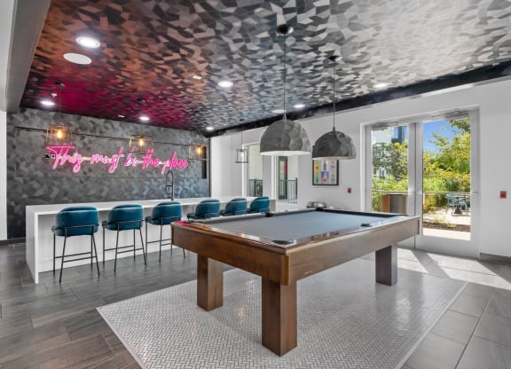 Pool Table at Abstract  at Abstract at Design District, Dallas, TX, 75207