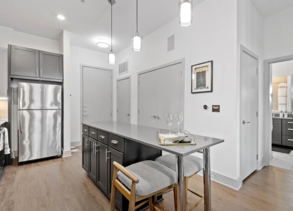 Over-sized Kitchen Island  at Abstract at Design District, Dallas, Texas