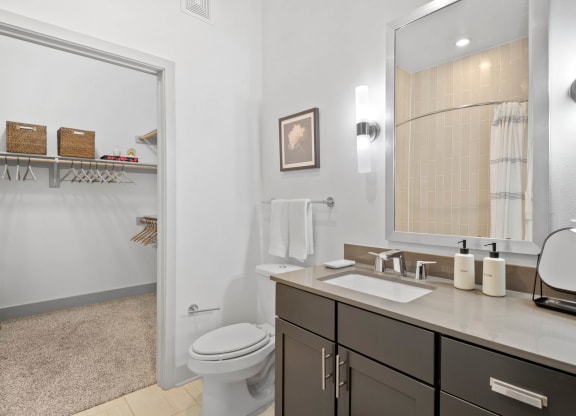 Spacious Bathroom  at Abstract at Design District, Dallas, TX, 75207