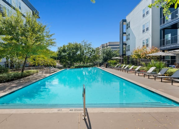 One of Two Pools at Abstract at Design District in Dallas TX, 75207