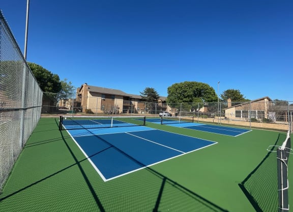 two tennis courts at the preserve at polo ridge