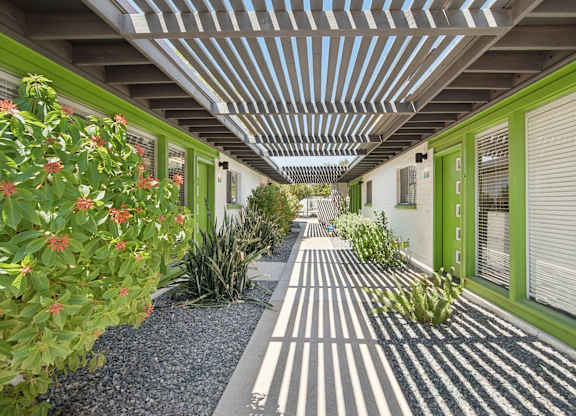Long Walkway at Palm Villas, Scottsdale, AZ, 85257