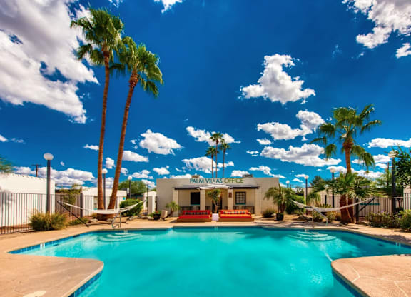 Beautiful Pool View at Palm Villas, Arizona