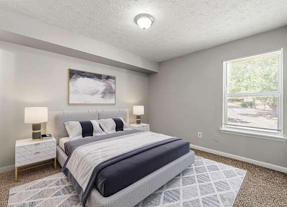 Master bedroom at Bradford Gwinnett & Townhomes in Norcross, GA 30071