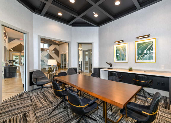 Business center conference table at Carmel Vista, Georgia, 30253