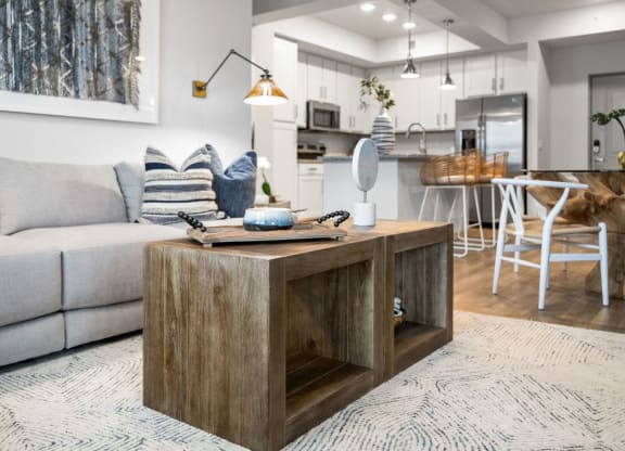 a living room with a couch and a table at Inspira, Florida