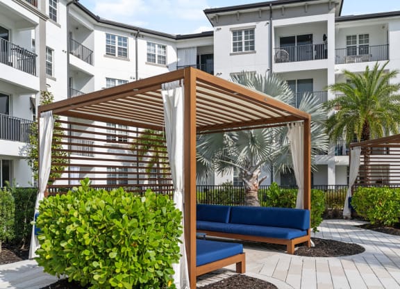 cabanas at the pool at Inspira, Naples, FL, 34113