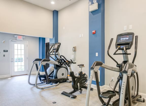 Fitness center cycling machines at Madison Glen Mills, Pennsylvania