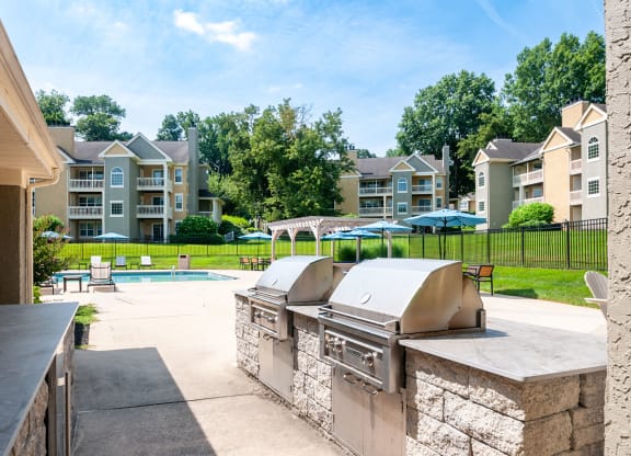 Grilling station at the pool at Madison Glen Mills, Glen Mills, 19342