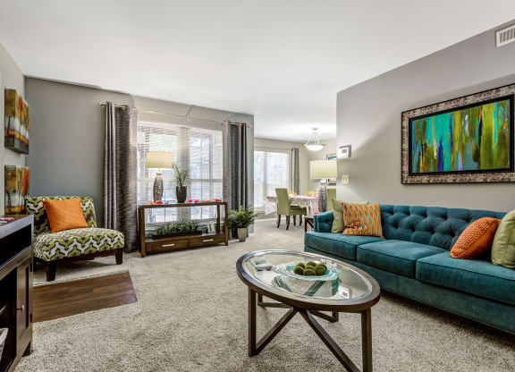 Living room at Madison Hunters Glen, Raleigh, 27606