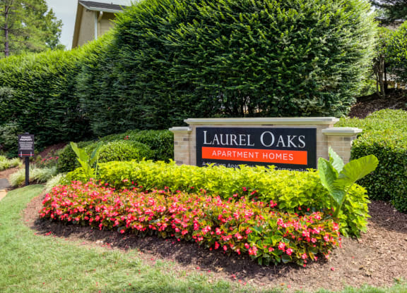 main entrance sign at Laurel Oaks, North Carolina, 27613
