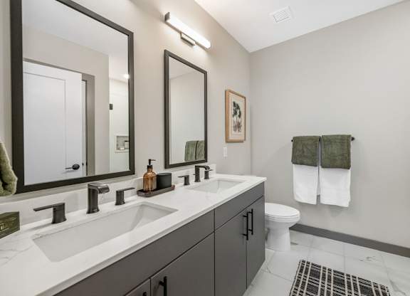 main bathroom of 2 bedroom model