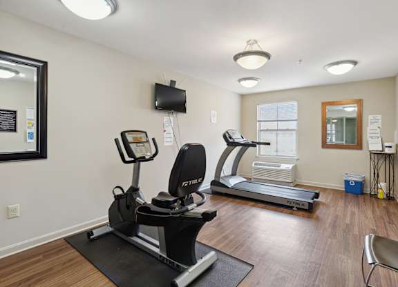 private gym at the bradley braddock road station apartments