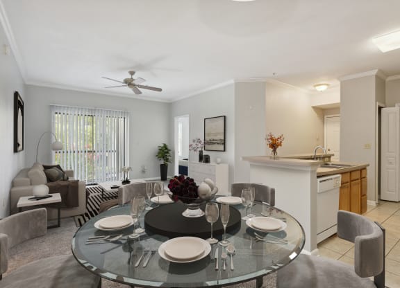 Kitchen and Living Room at The Preserve at Westchase, Tampa, FL