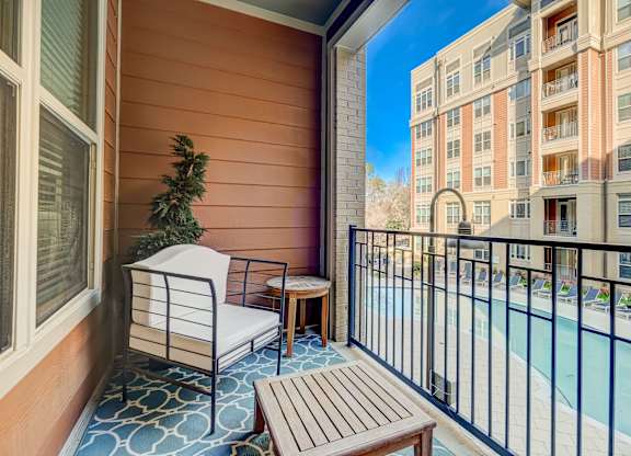 LaVie SouthPark Apartments Model Balcony with Patio Furniture