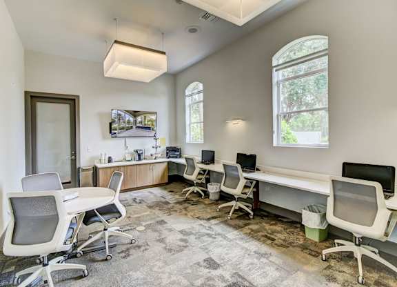 Resident Business Center With Computer And Printer at Tuscany Bay Apartments, Florida, 33626