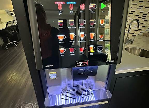 Black Coffee Vending Machine