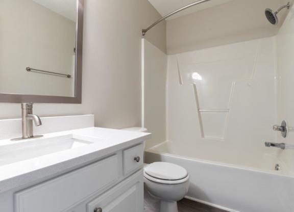 Indigo Apartments Model Bathroom with Bathtub