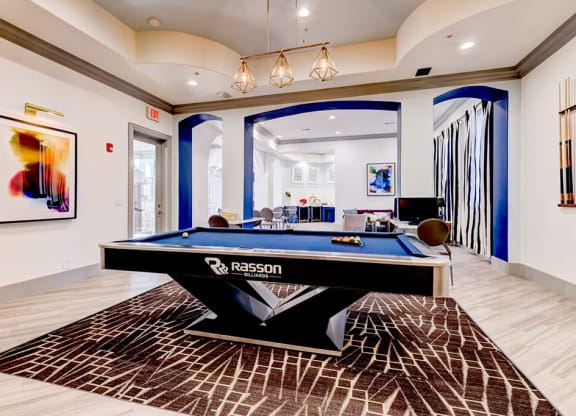 Games Room with Billiards at Landing at Round Rock, Round Rock, Texas