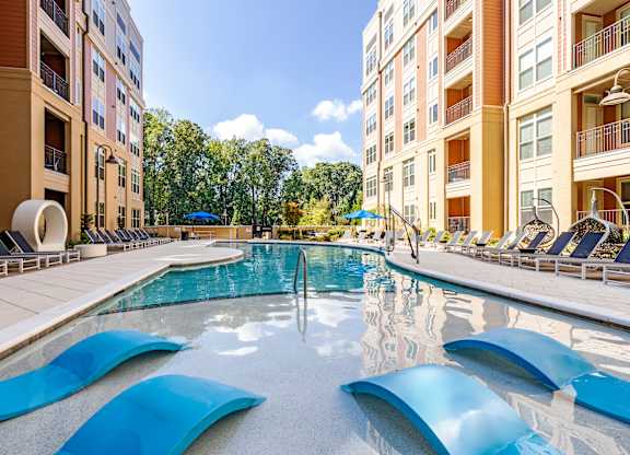 Swimming Pool And Sundeck at LaVie SouthPark, Charlotte, 28209