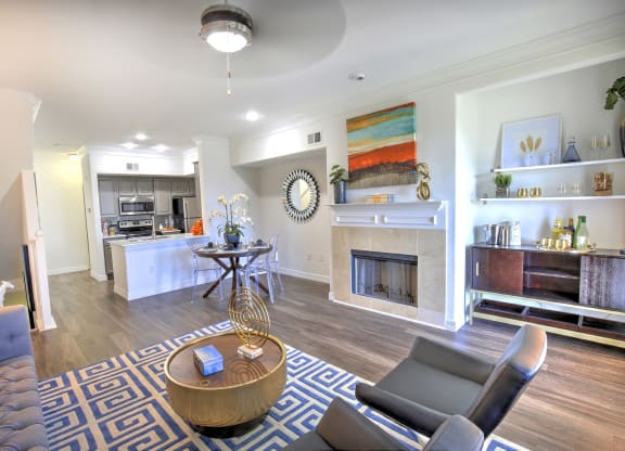 living room at Landing at Round Rock, Round Rock, TX, 78681