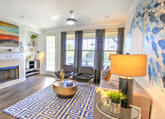 Bright Living Room at Landing at Round Rock, Round Rock, TX, 78681