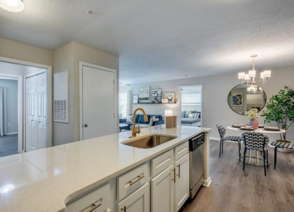 Southpoint Crossing Apartments in Durham, North Carolina Model Kitchen with Island