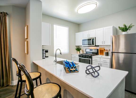 Island Kitchen at Octave Apartments, Las Vegas, Nevada