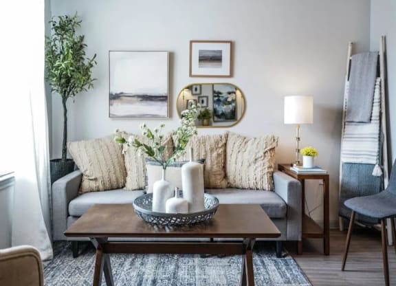 Living room at Emerson at Buda, Buda, TX