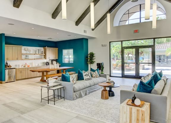 Clubhouse Entrance and Lounge at The Preserve at Westchase, Tampa