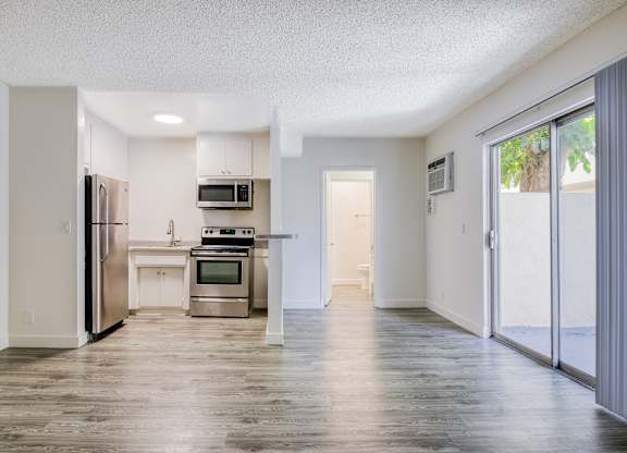 view of living room and kitchen