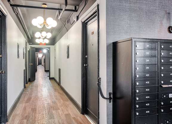 Corridor with view of mailboxes