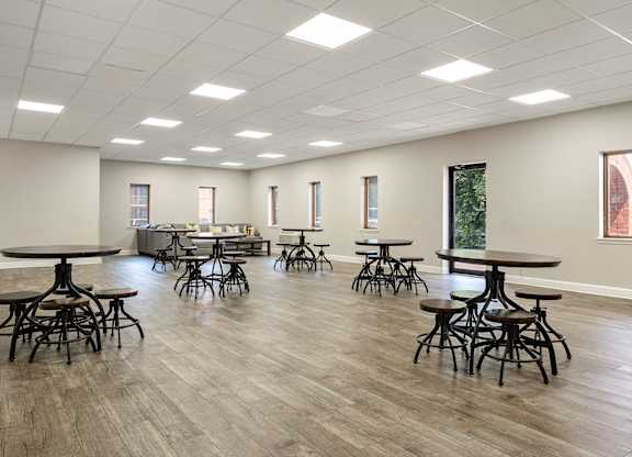 Open, flexible clubhouse space ideal for resident events and gatherings.