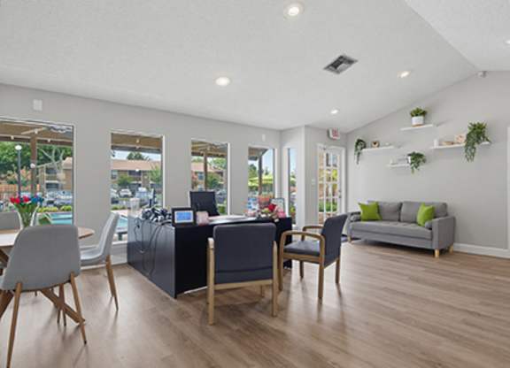 Leasing Office With Multiple Windows & Natural Light