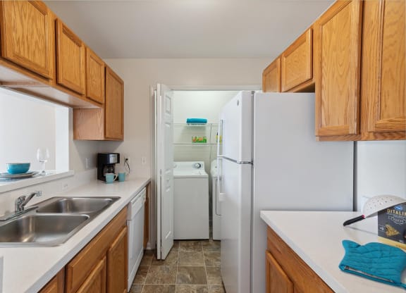 Kitchen with White Appliances