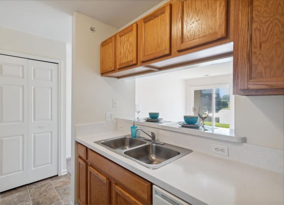 Kitchen with Wood Cabinets