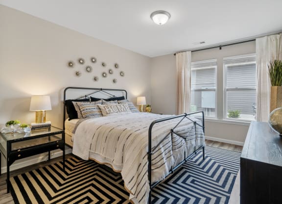 Bedroom with Overhead Lighting