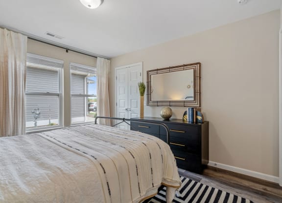 Bedroom with Large Windows