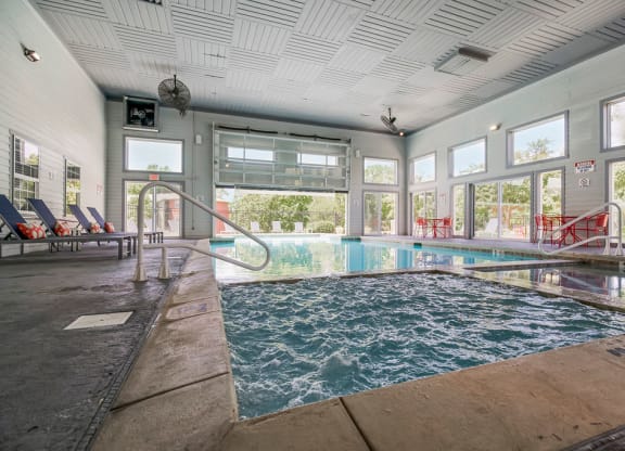 Indoor Hot Tub In The Pool Area