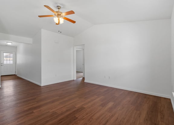 Spacious Living Area With Wood-Style Flooring