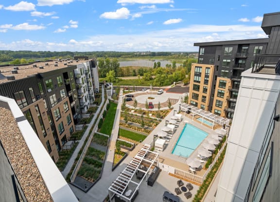 Courtyard View from 7th Floor Sky Deck