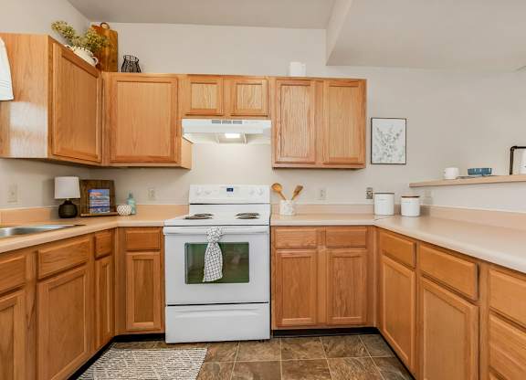 Kitchen with White Appliances