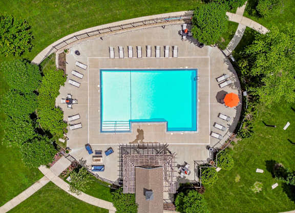 Aerial of Outdoor Pool