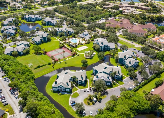 Aerial View Of Isles Of Gateway Apartment Community
