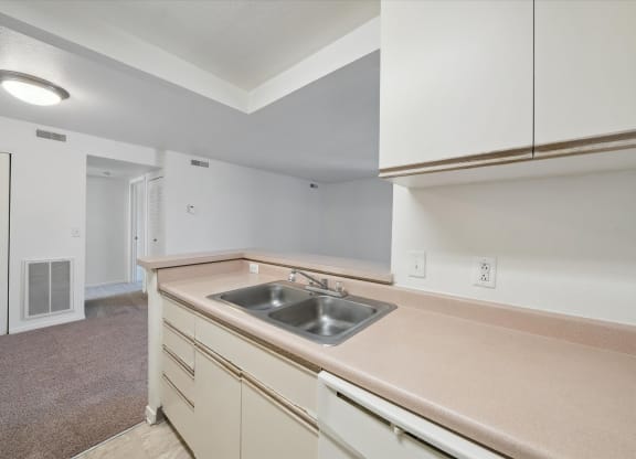 Kitchen with Counter Seating Overhang