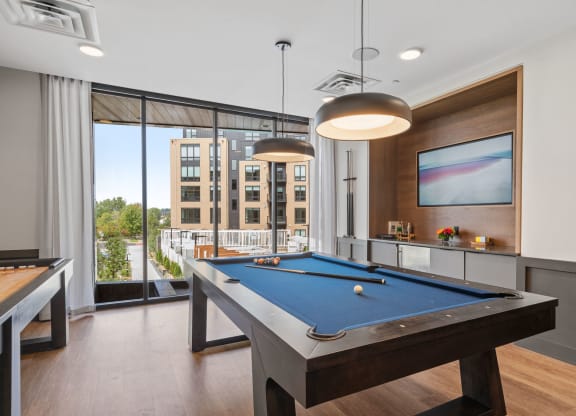 Game Room with Pool Table