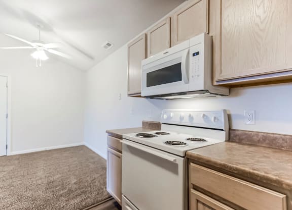 Kitchen with White Appliances